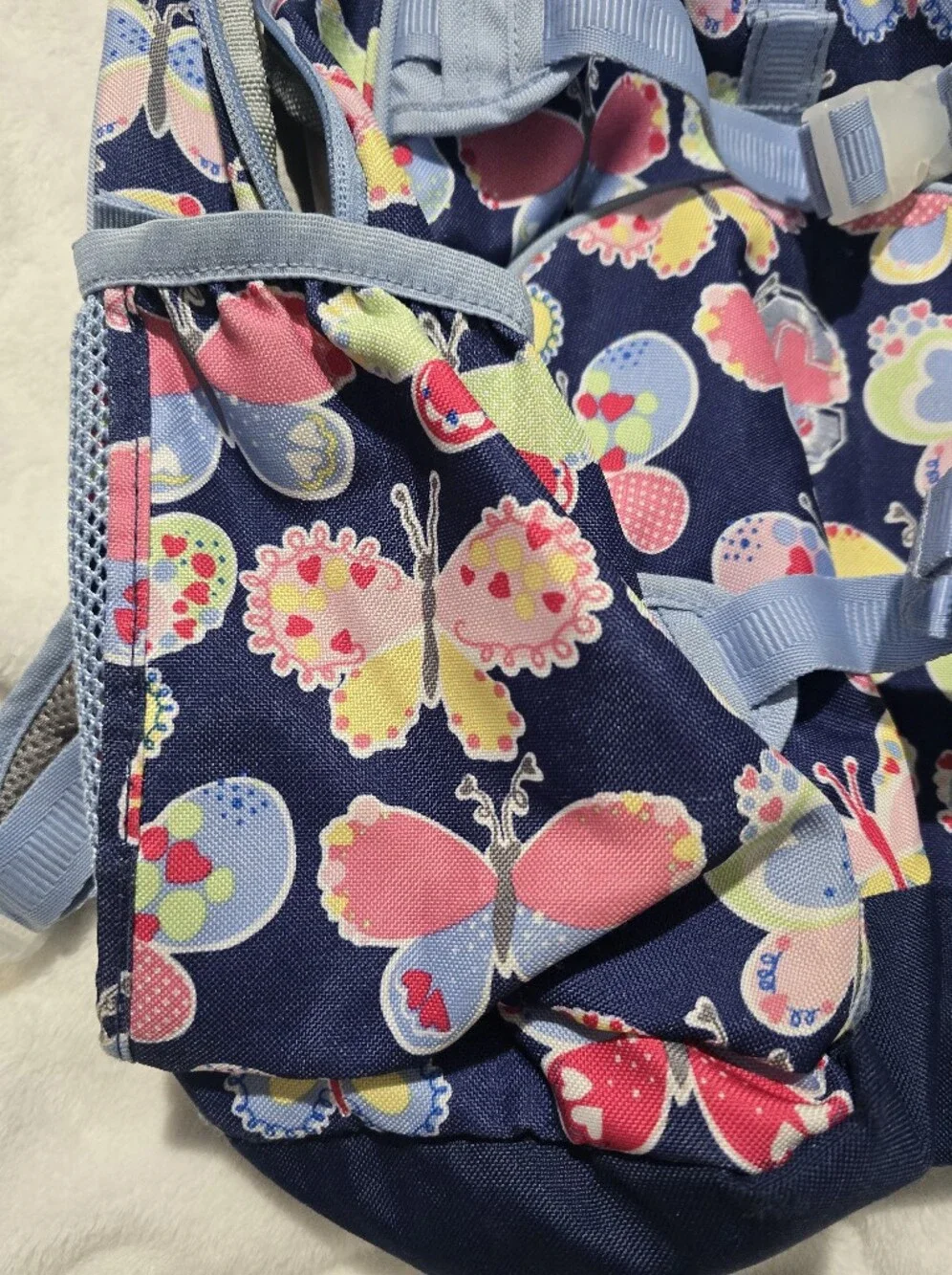 Pottery Barn Kids Blue Butterfly Backpack C Monogram